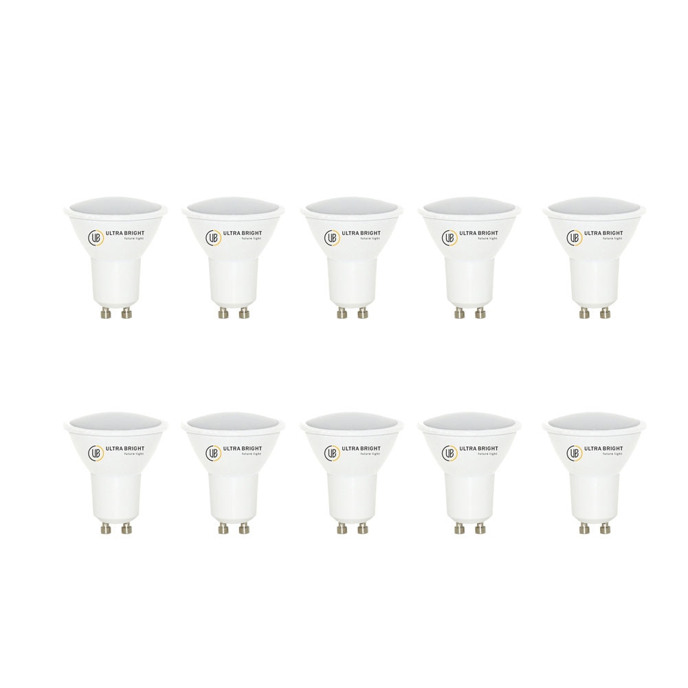 Set 10 becuri LED GU10 5W, 6400K, lumina rece, 220V, Ultra Bright