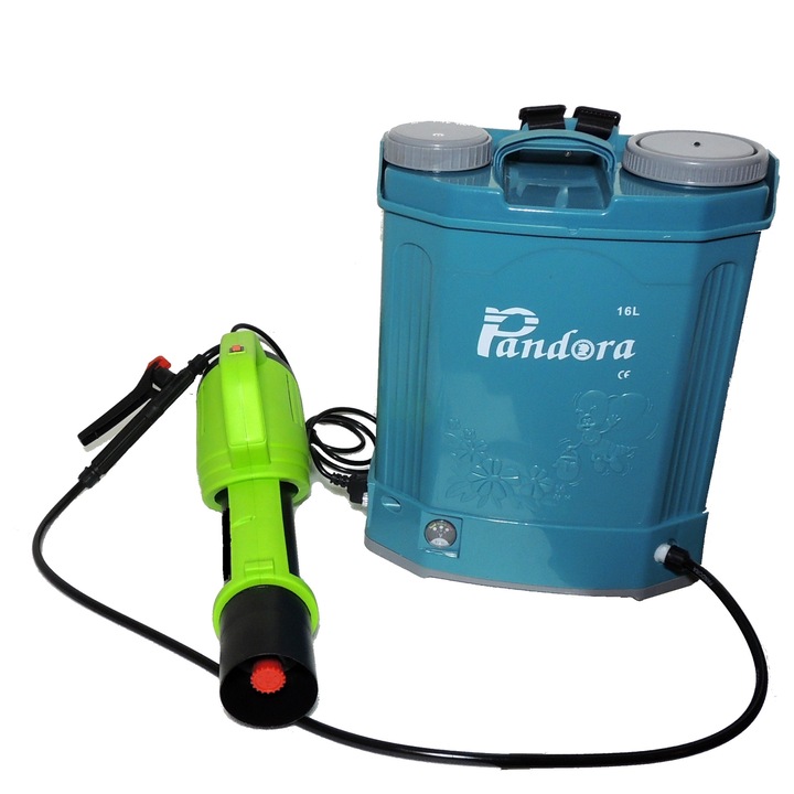 Pandora permetező csomag, 20 literes, 12V 8Ah elektromos permetező szivattyú akkumulátorral és nyomásszabályozóval + Hordozható elektromos permetező (fúvóka)