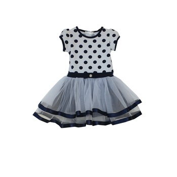 Rochita buline cu tiul, Alb/Bleumarin, 98 CM Rochita buline cu tiul, Alb/Bleumarin, 98 CM