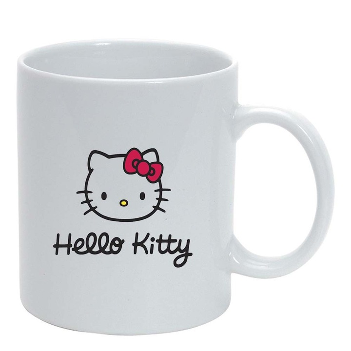 Чаша "Hello Kitty", бяла, 330мл, D839