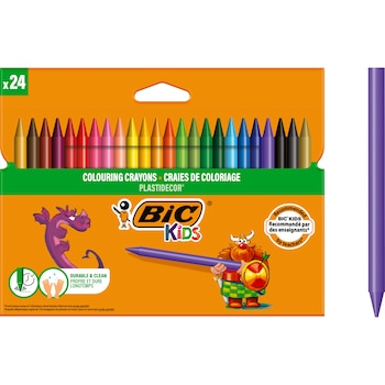 Creioane cerate plastifiate Plastidecor Wallet/24, BIC