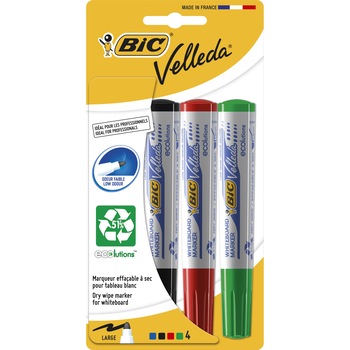 Marker ECO Velleda 1701 asortate Blister/4 Marker ECO Velleda 1701 asortate Blister/4