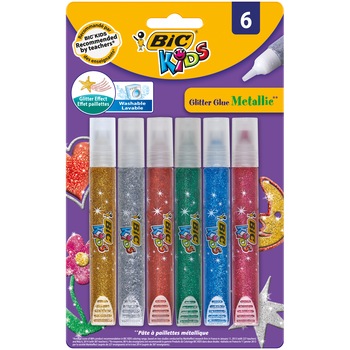 Adeziv cu sclipici BIC Kids Bl/6 Adeziv cu sclipici BIC Kids Bl/6