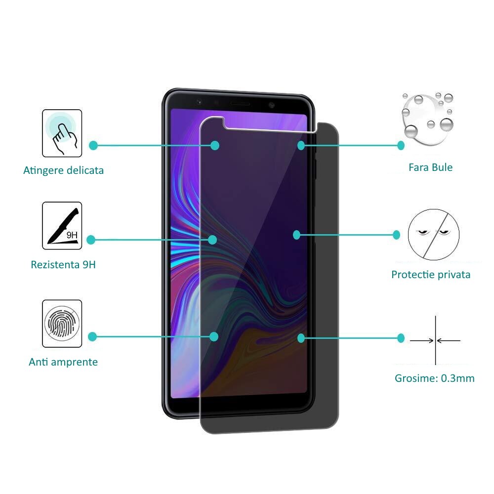 Unnecessary how to use When Folie Sticla Securizata Privacy 5D Tempered Glass Full Glue compatibil cu Samsung  Galaxy A7 (2018) A750 Negru - eMAG.ro