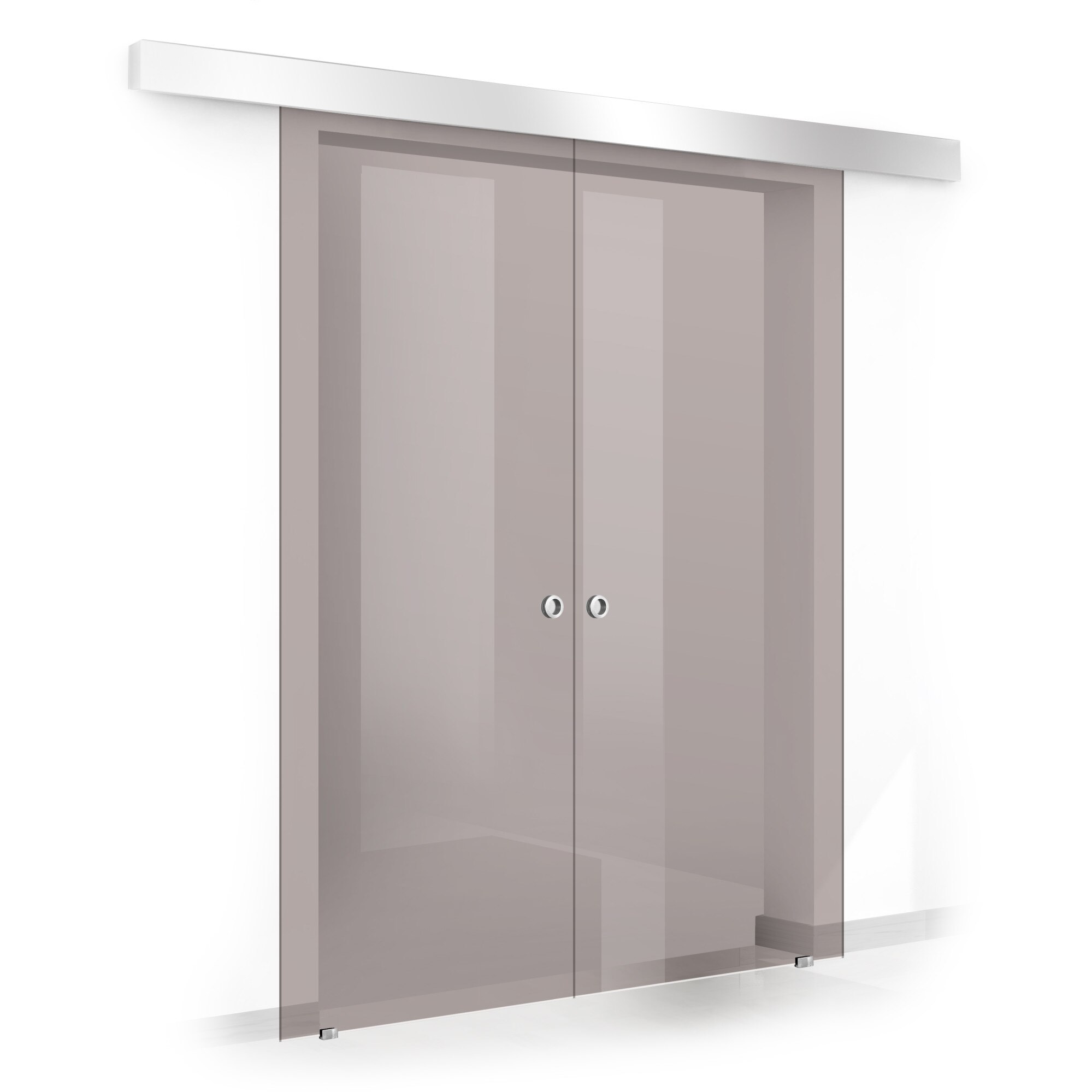 Usa culisanta Boss Duo, 90 + 90 x 215 cm, sticla bronz securizata, glisanta in ambele directii