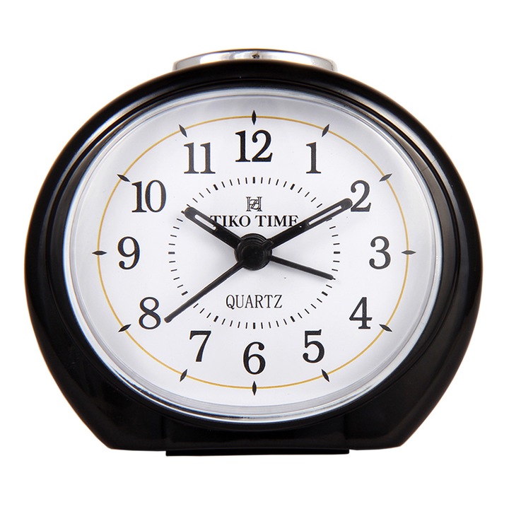 Ceas desteptator Tiko Time 7634-7, culoare Quartz Black