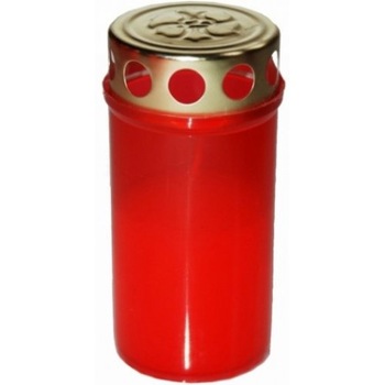 Candela cu capac anti-ploaie Bispol V1-130 rosu 28 ore Candela cu capac anti-ploaie Bispol V1-130 rosu 28 ore