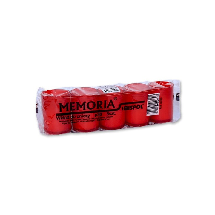 Candela rezerva Bispol Memoria P30 rosu 5buc 15 ore