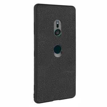 Husa Sony XZ3, Fabric, culoare negru Husa Sony XZ3, Fabric, culoare negru
