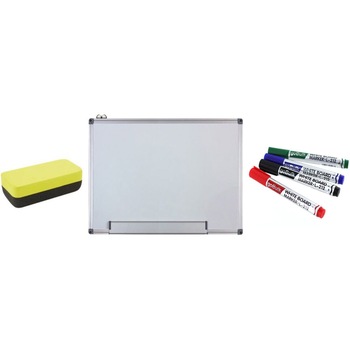 Whiteboard magnetic 60x90 cm Extra, 7 ani garantie + Set 4 markere+burete Whiteboard magnetic 60x90 cm Extra, 7 ani garantie + Set 4 markere+burete