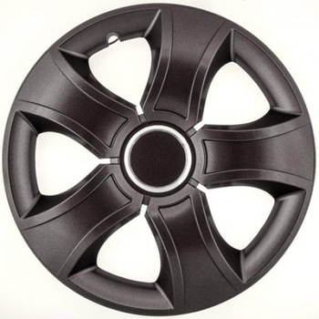 Set 4 capace ART 16 inch, Grafit BIS cu inel cromat din material ABS durabil cu standarde de calitate Set 4 capace ART 16 inch, Grafit BIS cu inel cromat din material ABS durabil cu standarde de calitate