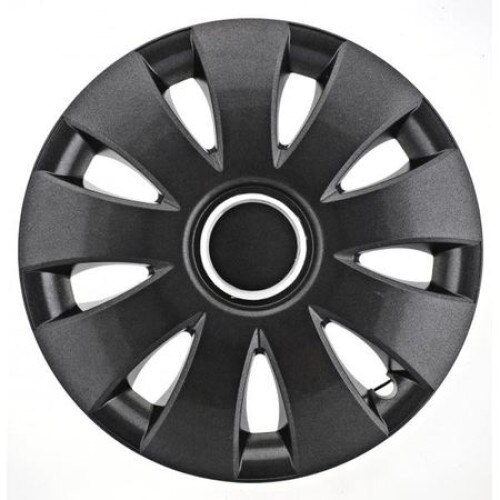 Set 4 capace ART 16 inch, Grafit Aura cu inel cromat din material ABS durabil cu standarde de calitate