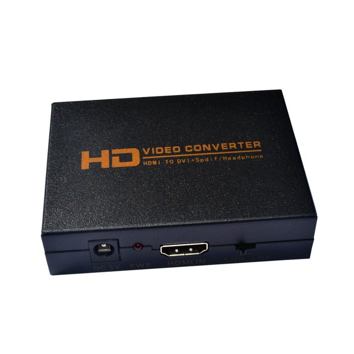 Convertor video HDMI la DVI + SPDIF si casti - Phuture®