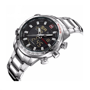 Ceas de mana barbatesc, Naviforce, Dual Time, Digital, Cronograf, Casual, Alarma, Curea din otel inoxidabil, Mecanism Quartz Ceas de mana barbatesc, Naviforce, Dual Time, Digital, Cronograf, Casual, Alarma, Curea din otel inoxidabil, Mecanism Quartz