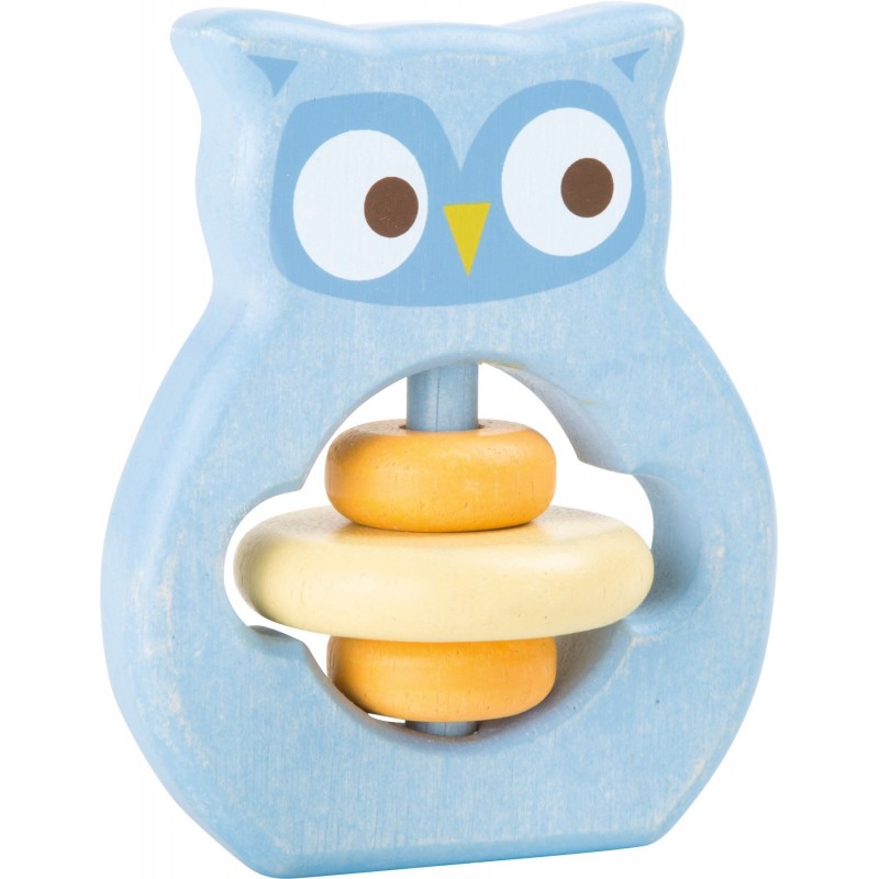 Zornaitoare din lemn bufnita, Small Foot, Lemn, 0 luni+