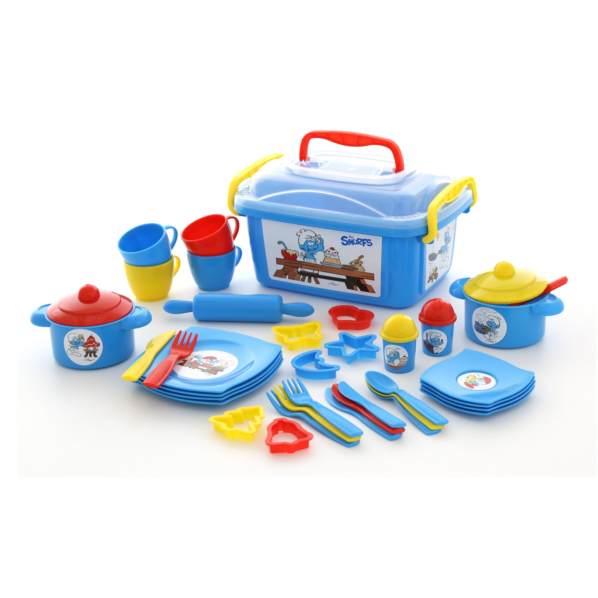 Set de gatit „Strumpfii“, Polesie®, multicolor, 40 piese