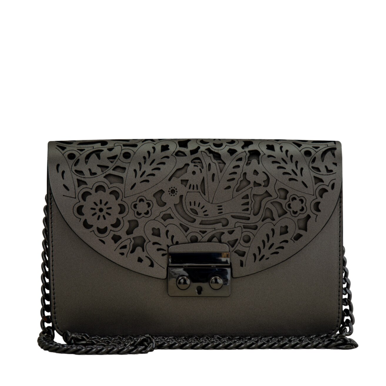 Geanta crossbody din piele naturala Eva Bags, Jennifer auriu metalizat