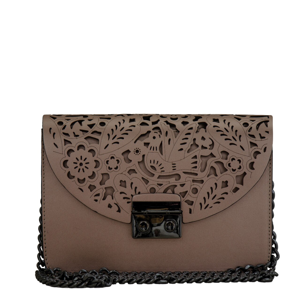 Geanta crossbody din piele naturala Eva Bags, Jennifer roz