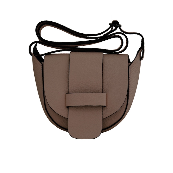 Eva Bags valódi bőr crossbody táska, Sasha púderrózsaszín