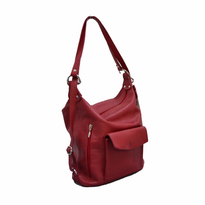 Zea Női táska, bőr, Piros