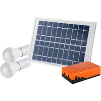 kit iluminare led evotools panoul solar policristalin 2 becuri led de 1w6v laterna suport magnetic 43 leduri putere 5 w imagen 0_0_0