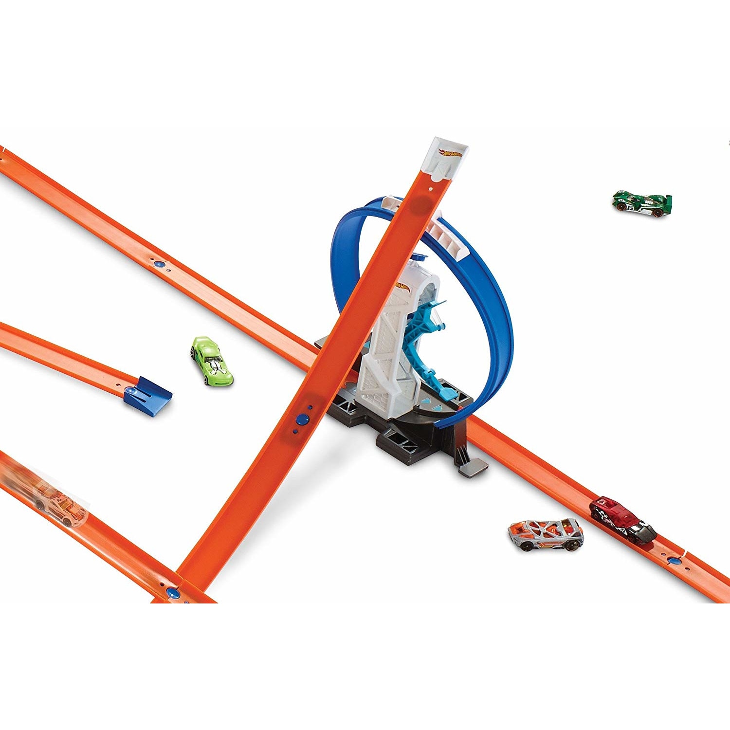 Hot wheels track loop hot sale launcher