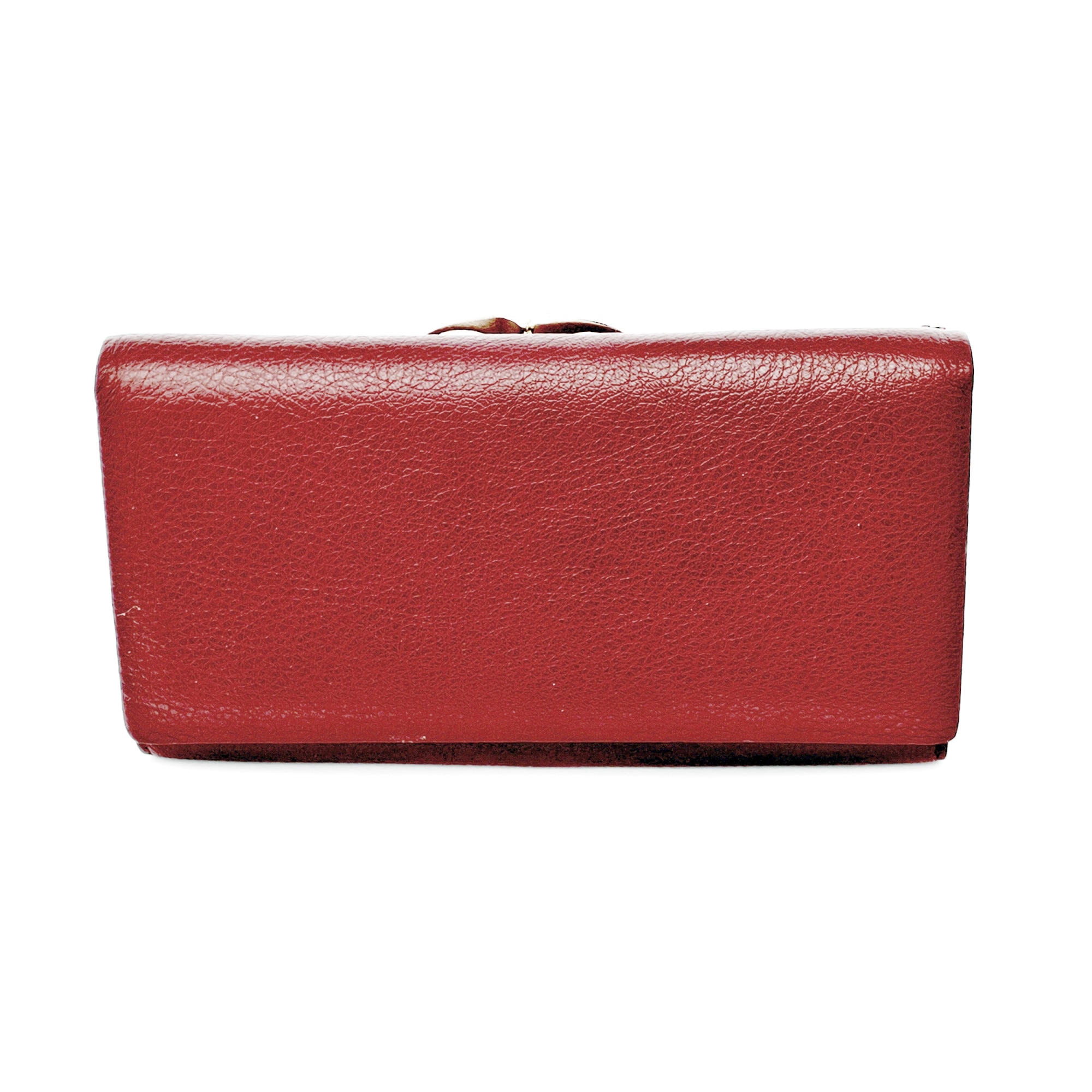 Portofel de dama, din piele naturala, Rosu Bordeaux, Hassion A-03 red