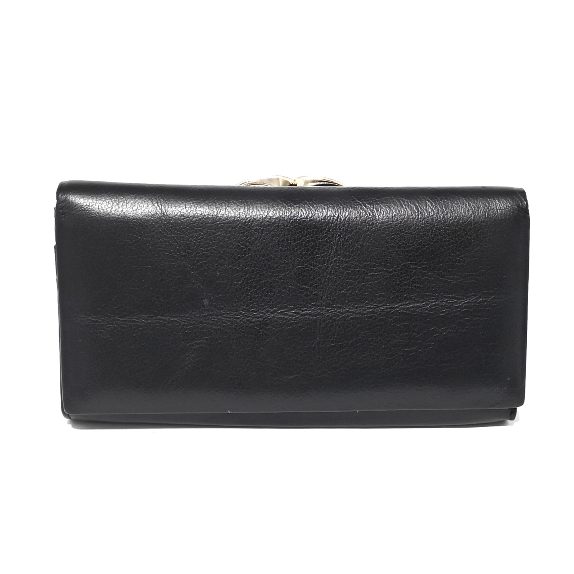 Portofel de dama, din piele naturala, negru, Hassion A-03 black