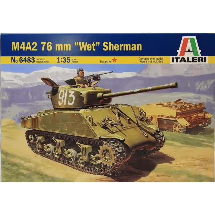 Macheta Militara ITALERI M4A2 76mm “Wet” Sherman medium tank Road to Berlin 1:35 ITA 6483