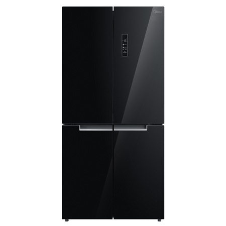 Side by Side Midea HQ-627WENBG, 469l, Clasa A+, Total No frost, H 177.5cm, Sticla Neagra