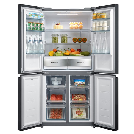 Side by Side Midea MDRF648FGF22, 492l, Clasa F, Total No frost, H 177.5cm, Sticla Neagra