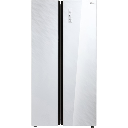 Side by Side Midea HC-689WENWG, 510l, Clasa A+, Compresor Inverter, Display, Total No Frost, H 177.5 cm, Sticla Alba