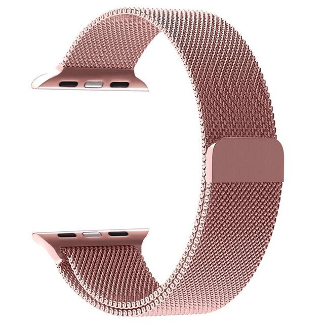 Curea din otel inoxidabil pentru Apple Watch Milanese Loop, rose gold, 38 mm