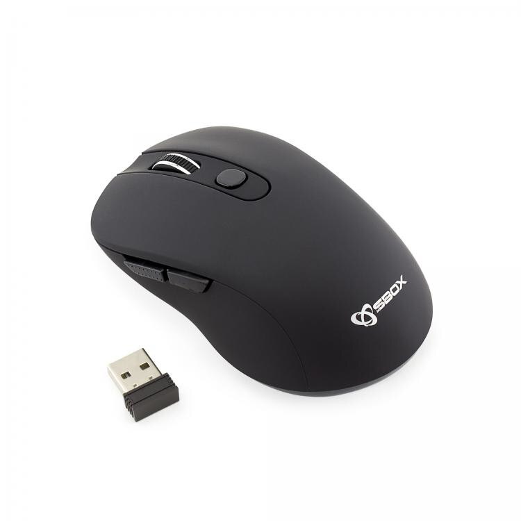 Mouse wireless SBOX WM-911U, 6D optic, 1600 DPI, negru