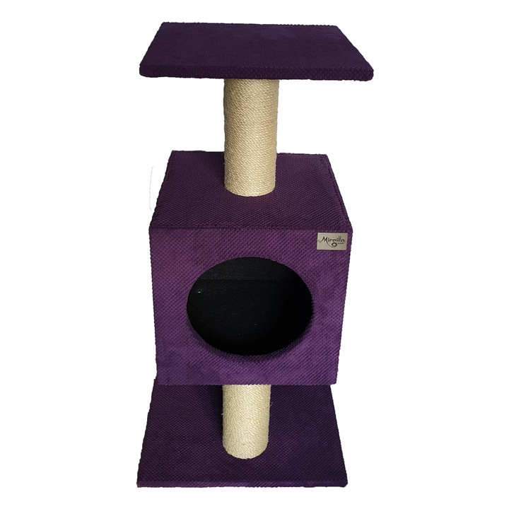 Ansamblu joaca pisici, Coca, Mireille Design, 50 x 50 x 101 cm, Mov