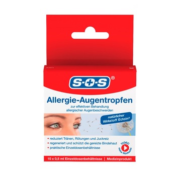 Picaturi de ochi SOS antialergice 10 buc Picaturi de ochi SOS antialergice 10 buc