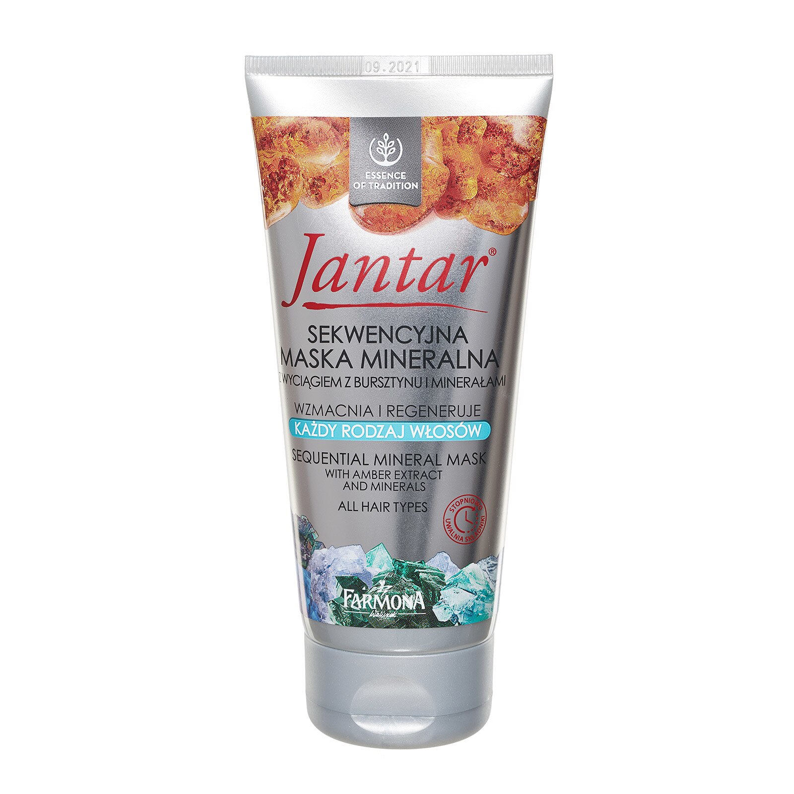 Masca minerala secventiala cu chihlimbar si minerale marina Jantar, 200 ml