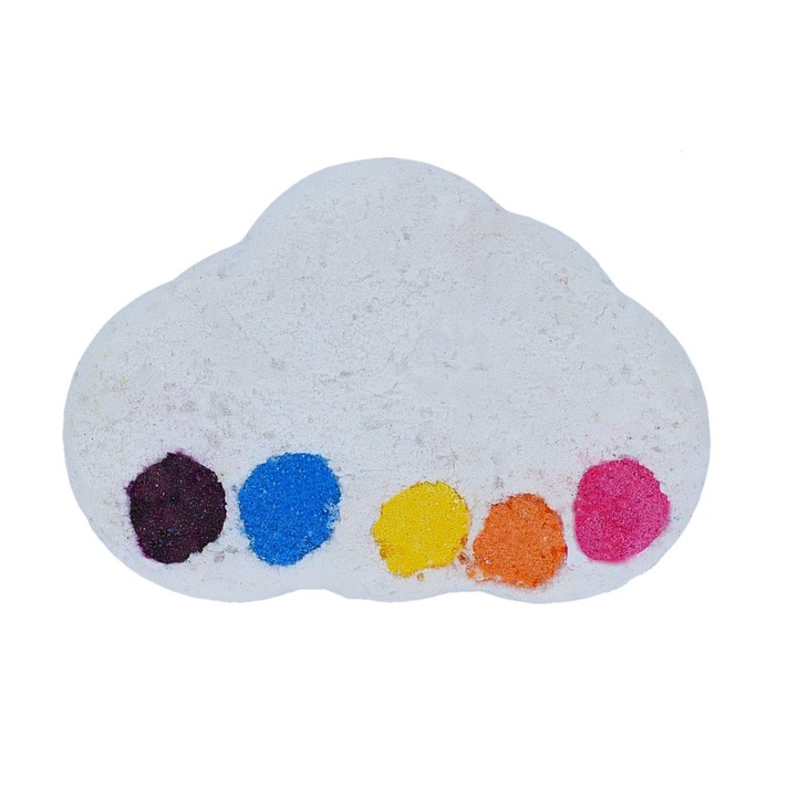 Sare de baie, Watercolours Raining Rainbows, Bomb Cosmetics, 150 gr