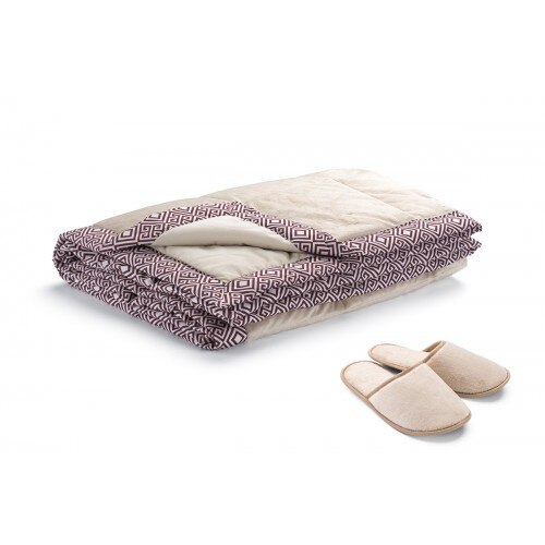 Patura decorativa VITAPUR Family Home SoftTouch + papuci - bej