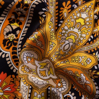 Esarfa matase Bohemian Paisley black Esarfa matase Bohemian Paisley black