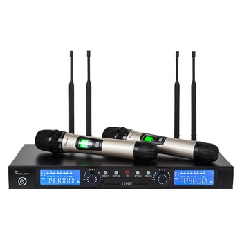 Set 2 Microfoane profesionale wireless AZUSA A66AQF cu Receiver UHF AUTO TUNING Set 2 Microfoane profesionale wireless AZUSA A66AQF cu Receiver UHF AUTO TUNING