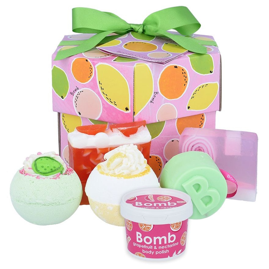 Set cadou Fruit Basket Hexagonal, Bomb Cosmetics