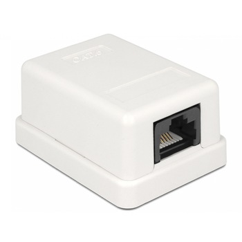 Priza aplicata cat 6 neecranata 1 port, Delock 86248 Priza aplicata cat 6 neecranata 1 port, Delock 86248