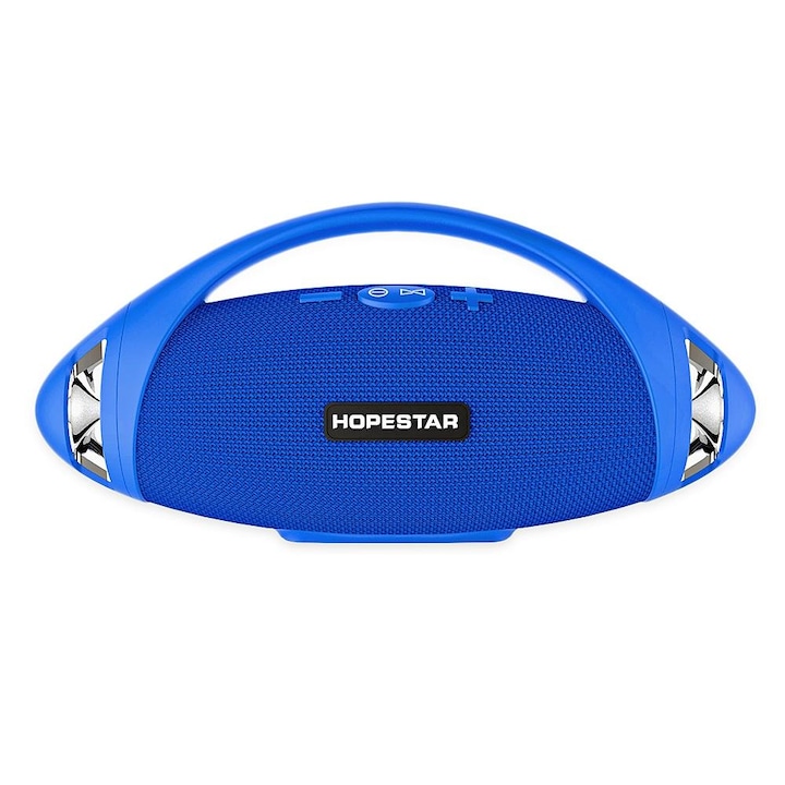 Boxa portabila HOPESTAR H37, Rugby style, albastru, 1200mAh, 6W
