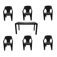 set masa pentru gradina idl mallorca cu 6 scaune confectionat din plastic de inalta calitate imbina perfect forma clasica cu confortul in utilizare durabilitate ridicata si rezistenta la actiunea nociva a factorilor atmosferici culoare-maro imagen 33_0_
0