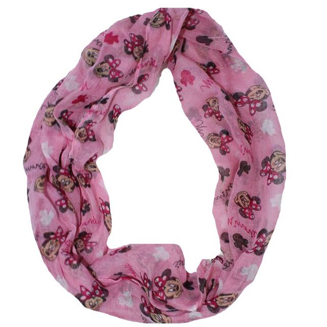 Esarfa, Minnie, roz cu alb