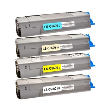 Set 4 Cartuse BK/C/M/Y 24000 Pag toner compatibile OKI colore,Ciano Oki C5600XX/C5700XX -2KC 5600N, 5600DN, 5700DN, 5700N Set 4 Cartuse BK/C/M/Y 24000 Pag toner compatibile OKI colore,Ciano Oki C5600XX/C5700XX -2KC 5600N, 5600DN, 5700DN, 5700N