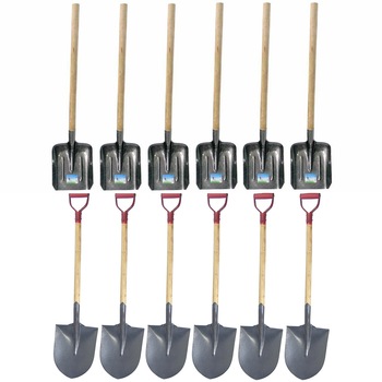Pachet - 6 x Cazma cu coada scurta si maner + 6 x Lopata de zapada cu coada din lemn Pachet - 6 x Cazma cu coada scurta si maner + 6 x Lopata de zapada cu coada din lemn