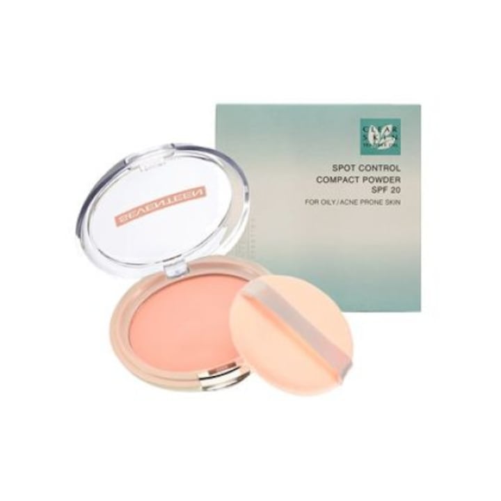 Pudra Compacta Clear Skin Spot Control Compact Powder , Seventeen,2 Neutral,10 g , SPF 20