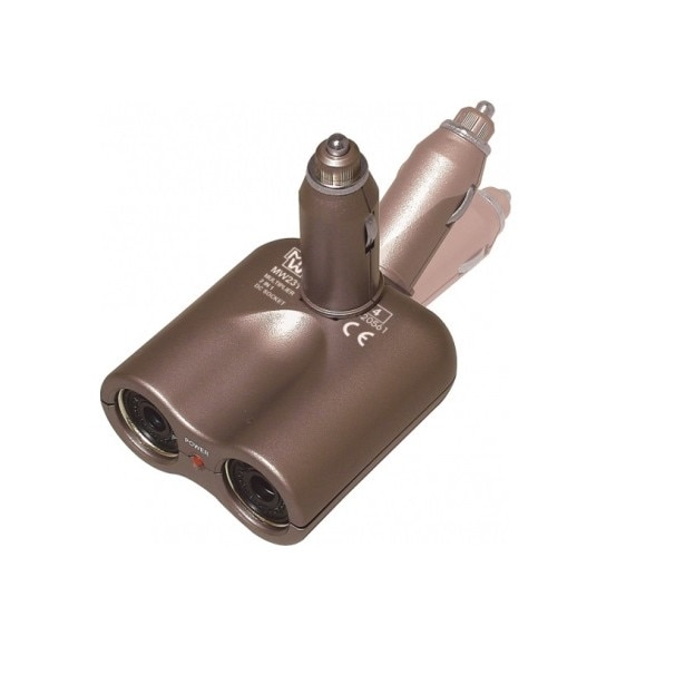 Adaptor de la iesire auto la 2 iesiri 12VDC Minwa